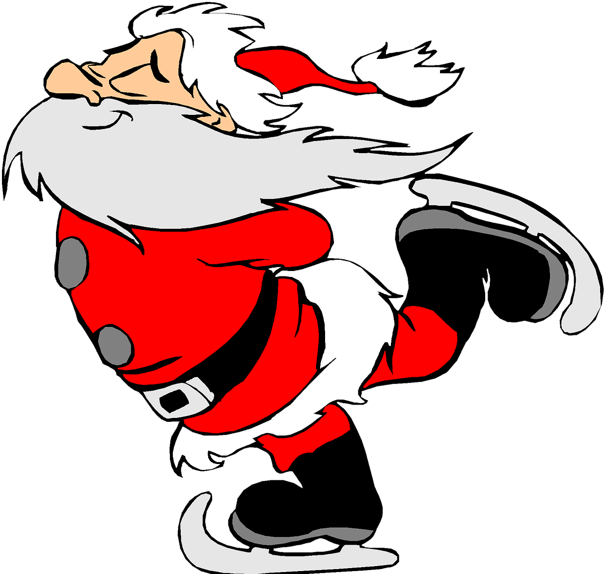 Vacation, Christmas, Santa Claus, Cute, Hat, Santa - Santa Claus Ice Skating Png (1280x1191), Png Download
