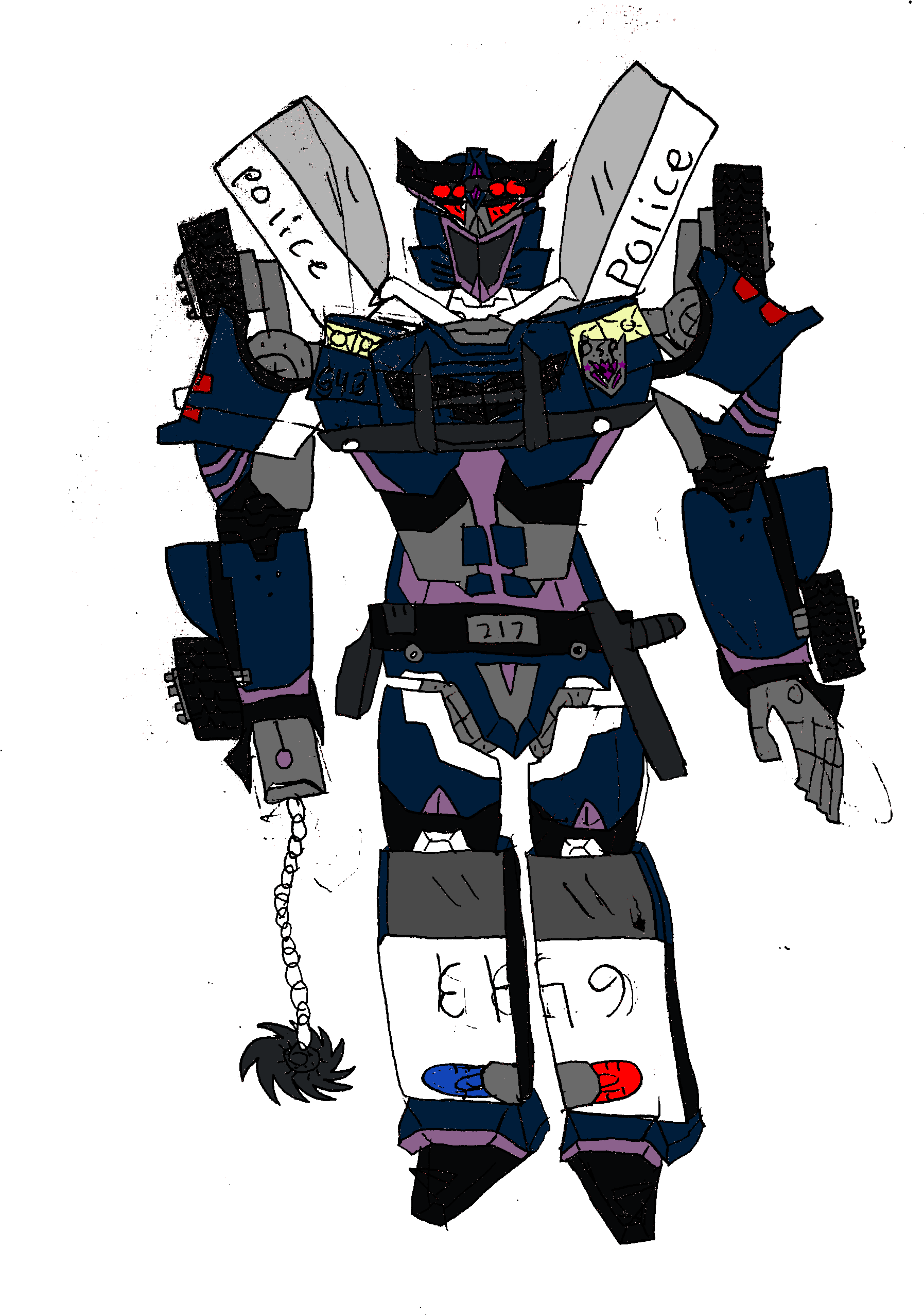 Barricade Coloured 265 Kb - Mecha (1836x3264), Png Download