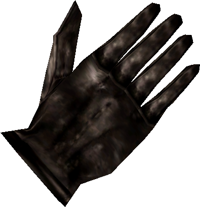 Black Right Glove - Leather (500x500), Png Download