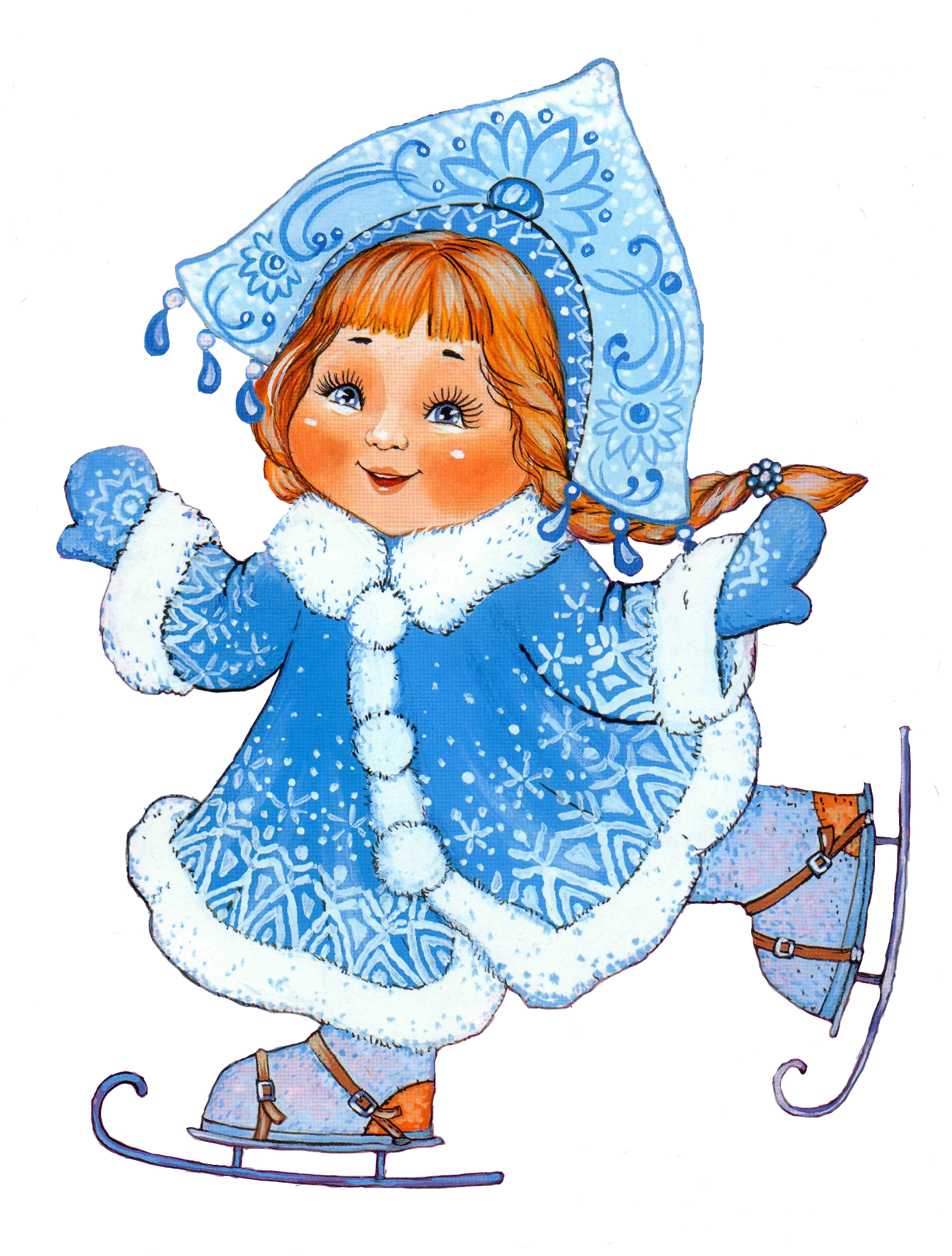 Рисунок Снегурочка Winter Clipart, Girls Clips, Snow - Рисунок Снегурочка (1545x2039), Png Download