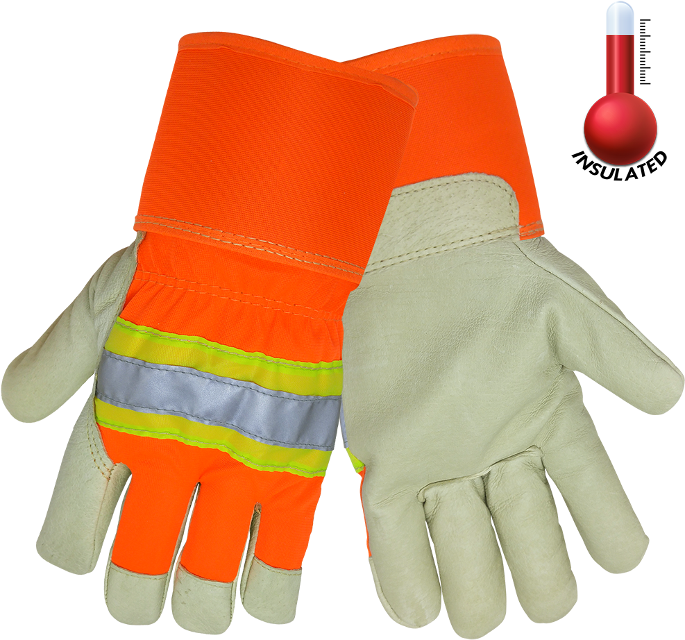 2900hv 3m Scotchlite Insulated High Visibility Leather - Global Glove 2900hv High Visibility Grain Pigskin Glove (1000x1000), Png Download