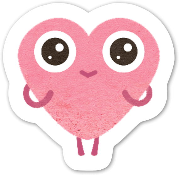 Heart Eyes Sticker - Sticker (600x589), Png Download