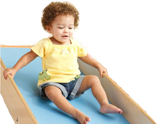 Gross Motor Center - Children On Slide Png (640x427), Png Download