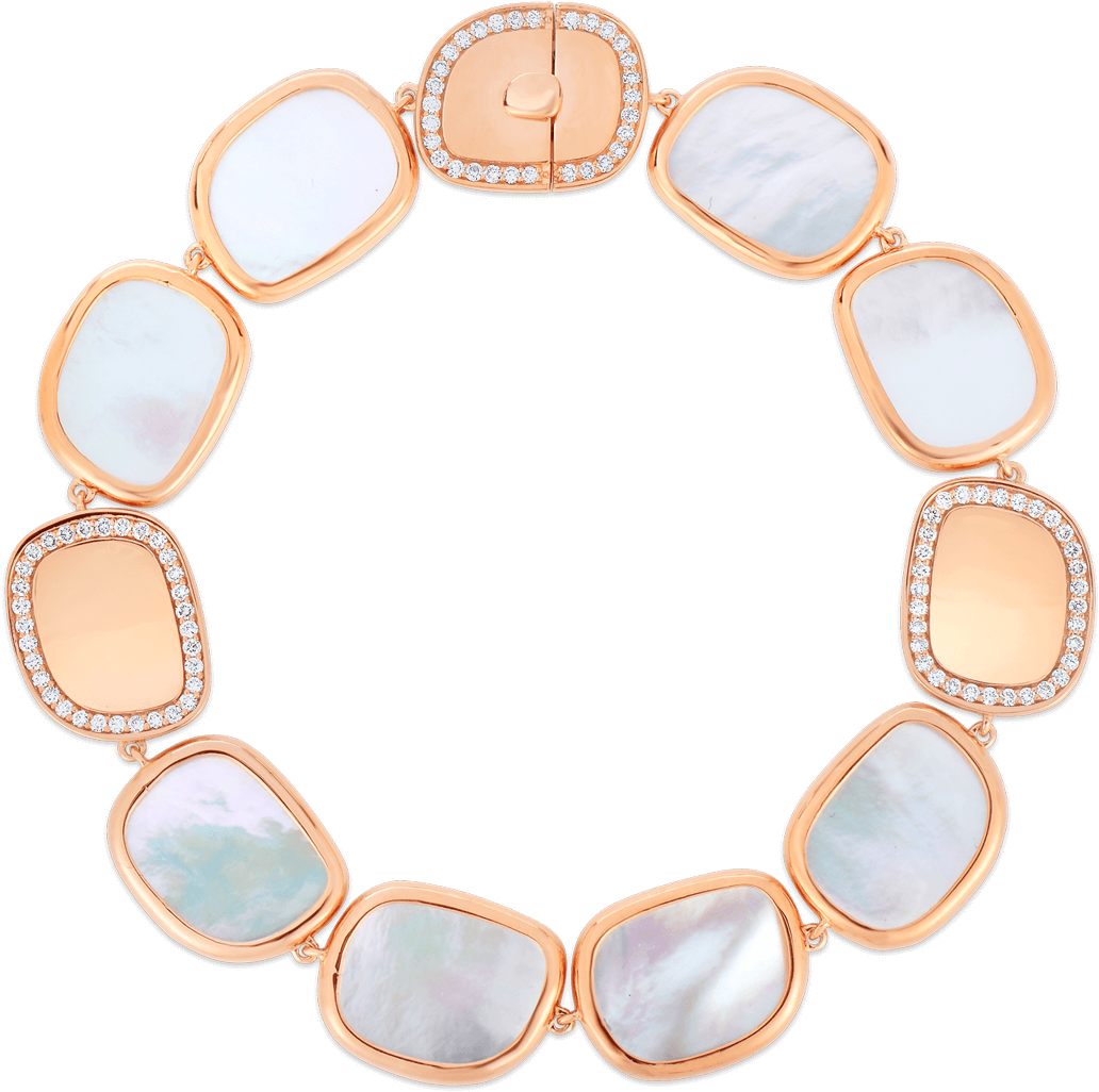 Roberto Coin Black Jade 18k Rose Gold Bracelet - Bracelet (1600x1600), Png Download