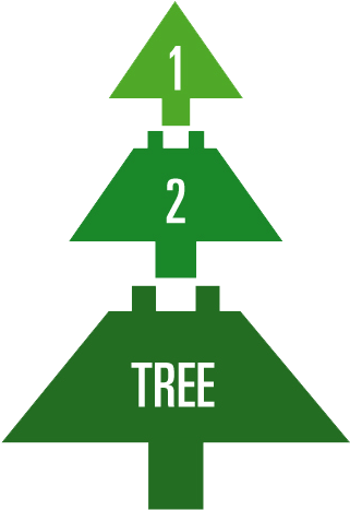 1, 2, Tree Image - Christmas Tree (504x560), Png Download