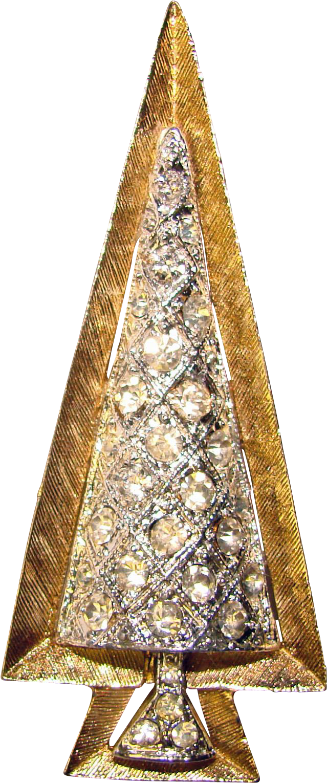 Fabulous Mid Century Mod Rhinestone Christmas Tree (1529x1529), Png Download