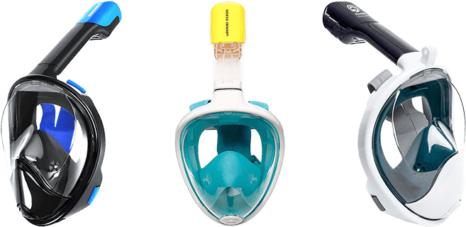 Quadcopter Reviews Best Full Face Snorkel Mask - Wildhorn Seaview 180 Panoramic Full Face Snorkel Mask (800x325), Png Download