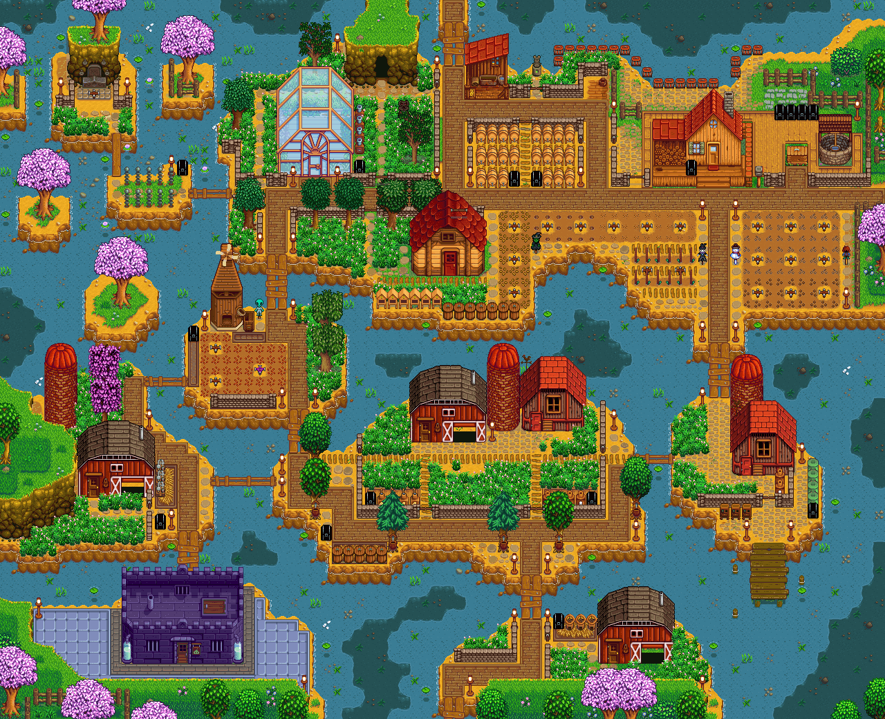 Click To Open Farm Gallery - Stardew Valley River Farm (1280x1040), Png Download