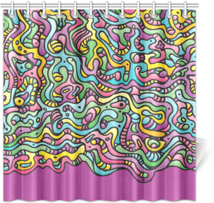 Colorful Tidal Pool, Abstract Animals, Purple Shower - Motif (500x500), Png Download