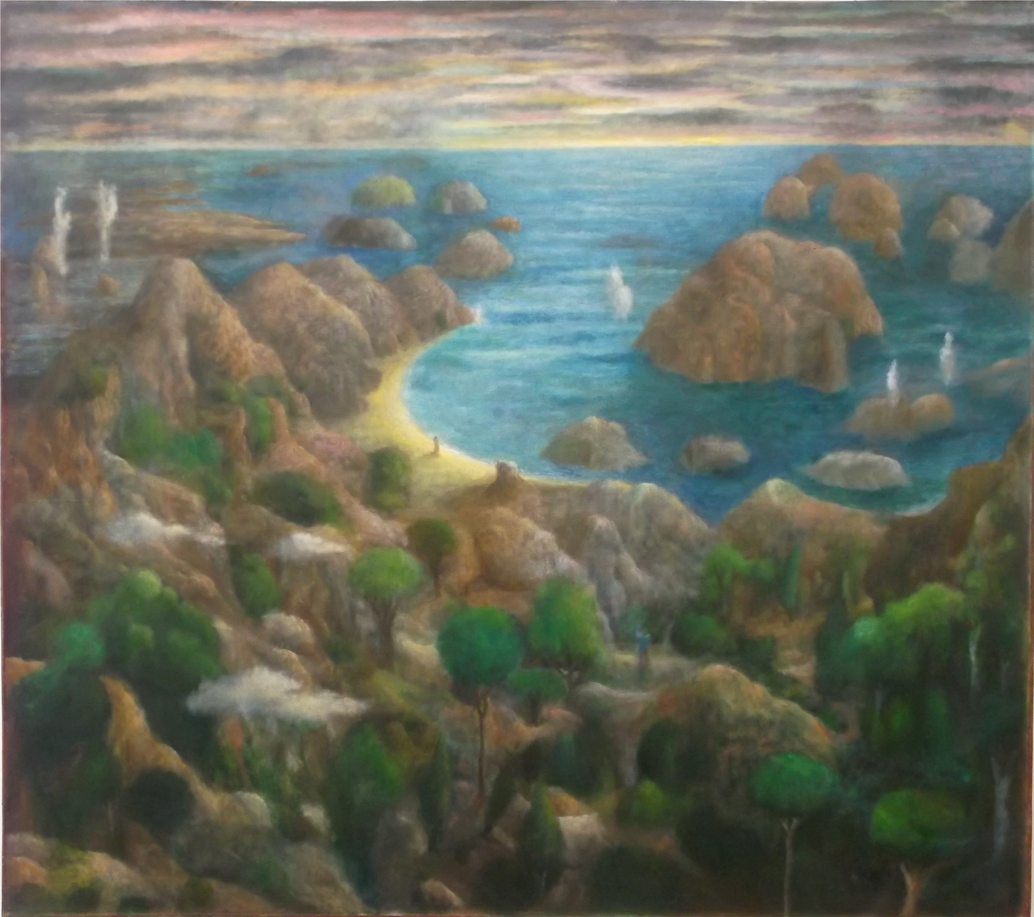 Zacros 160 X127 ''the Beach'' 125 X 114cm 2014 ” - Beach (4288x3216), Png Download