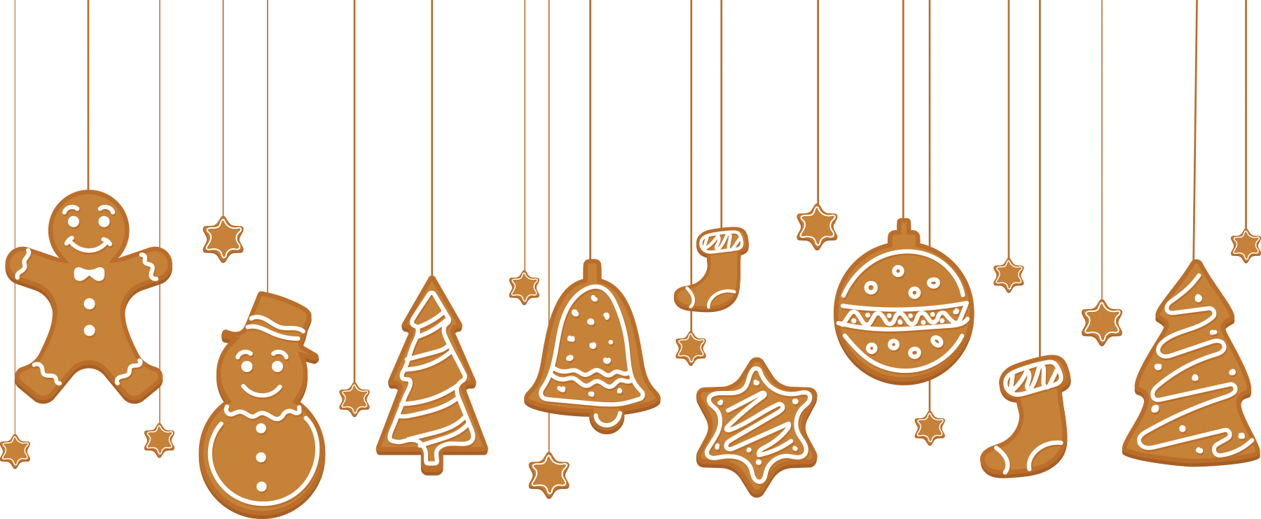 The Gingerbread Stroll Will Be Held At Highland Park - Christmas Tree (1800x742), Png Download