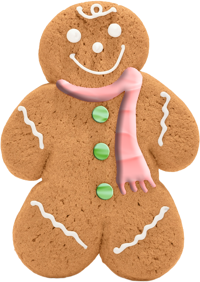 Gingerbread Girl Png Royalty Free Download - Gingerbread Family (410x577), Png Download