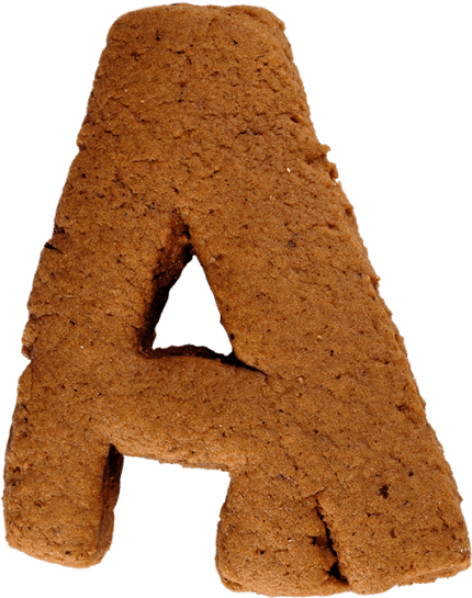 Gingerbread Font - Cookies Letter Png (595x595), Png Download