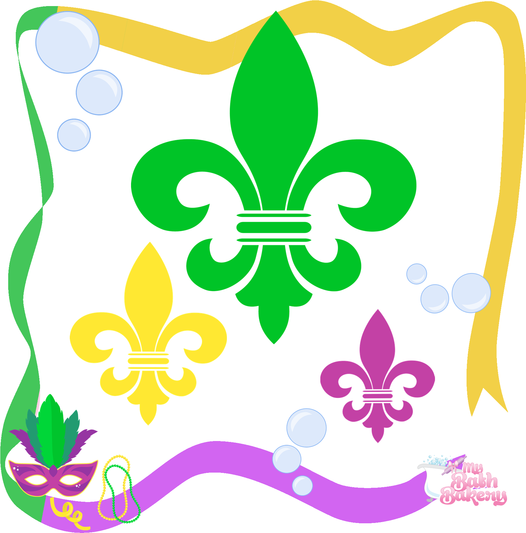 Fleur De Lis Soap - Design (1800x1800), Png Download