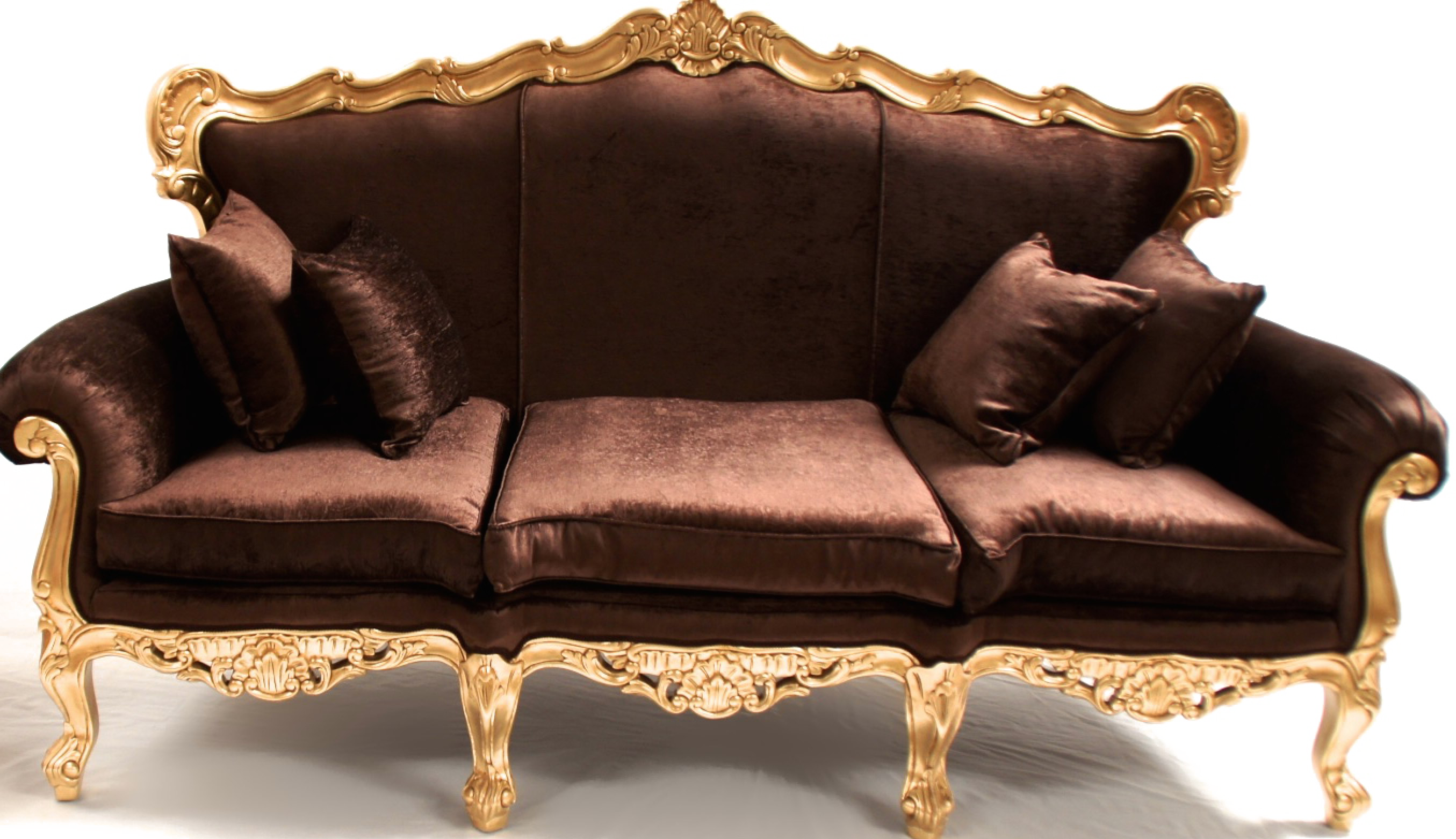 Velvet Sofa Png Clipart - Sofa Png (2710x1562), Png Download