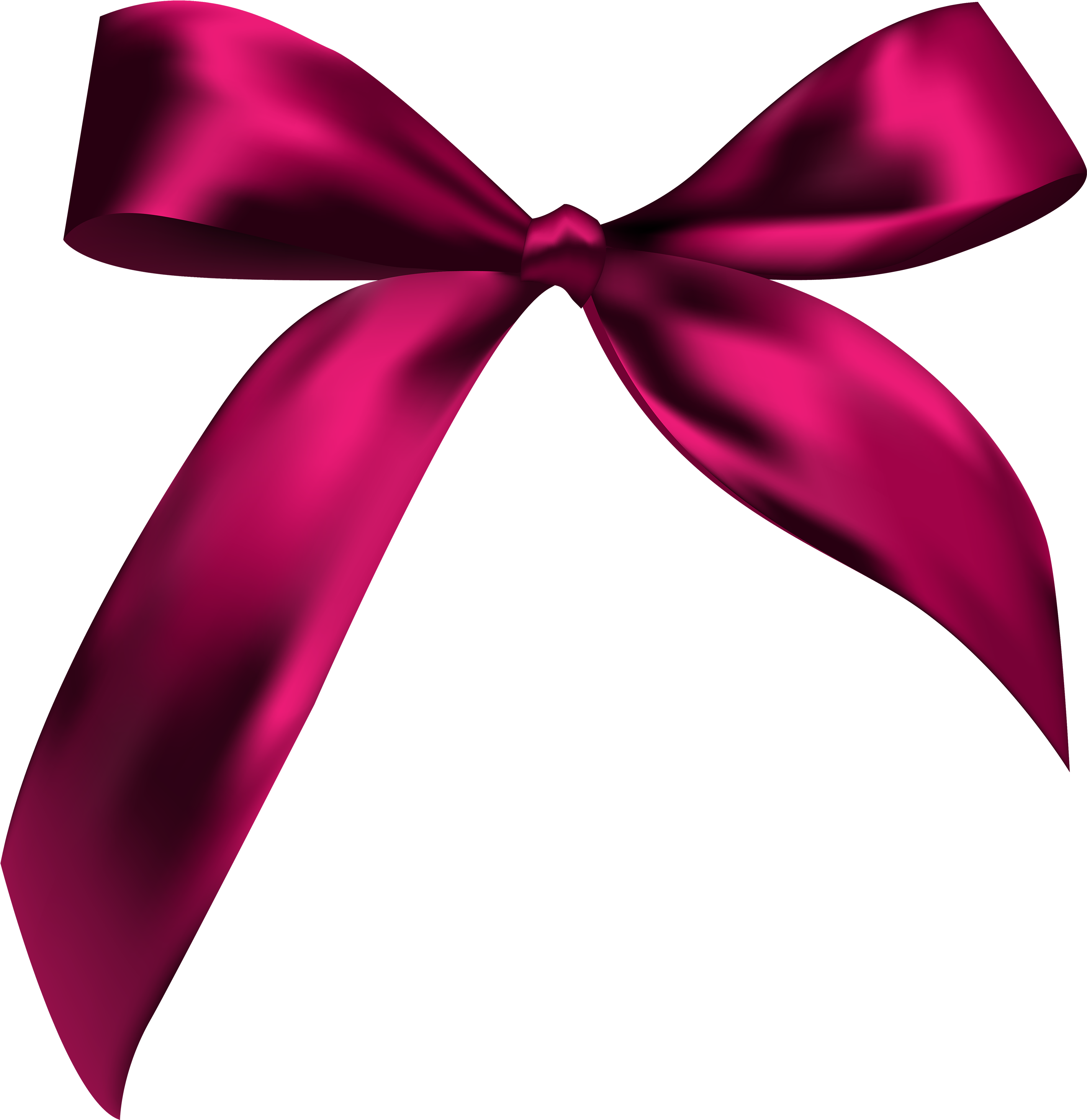 Beautiful Dark Red Bow Png Clipart - Ribbon Bow Transparent Background (2911x3000), Png Download