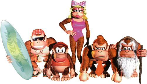 Kong Family Dkc - Donkey Kong Country Nintendo Switch (500x286), Png Download