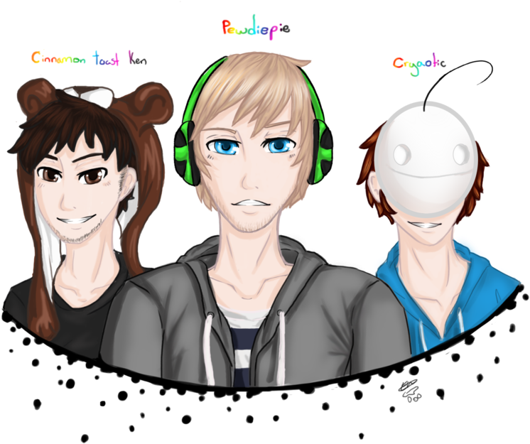 Clip Art Library Ken Pewdiepie And Cryaotic By Tip - Cryaotic Pewdiepie (899x888), Png Download