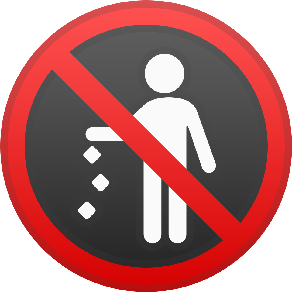 No Littering Icon Proibido Jogar Lixo Full Size Png Download Seekpng