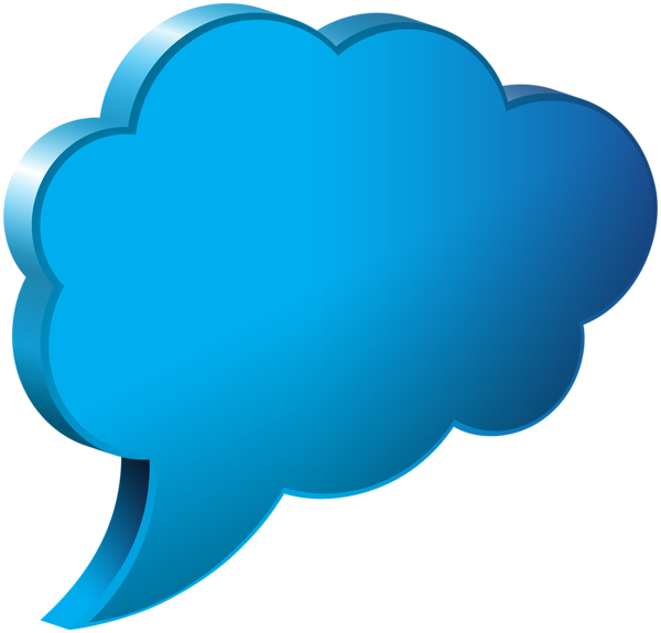 Speech Bubble Cloud Blue Transparent Png Image Gallery - Blue Speech Cloud Bubble (600x575), Png Download