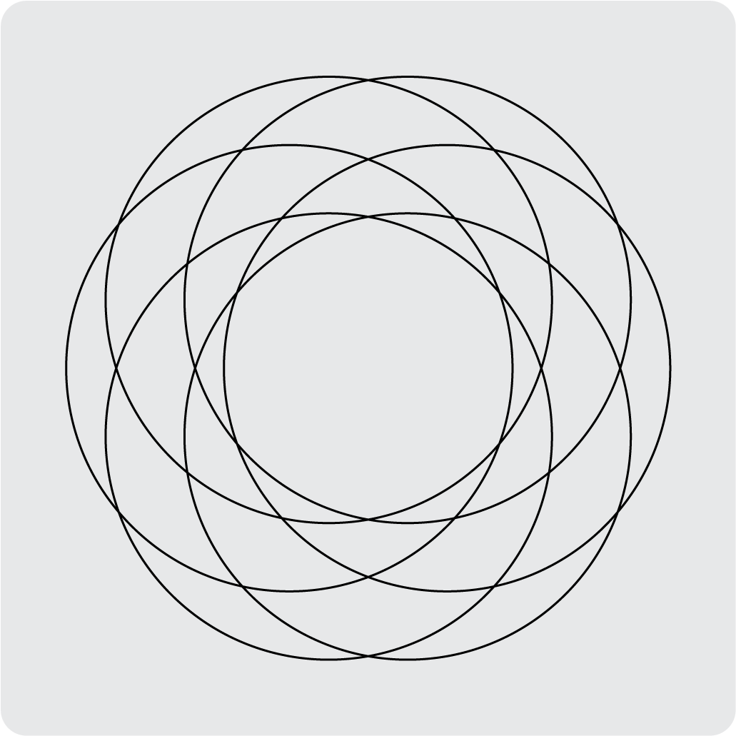 Geometric Drawing Scenery - Epitrocoide (1275x1275), Png Download