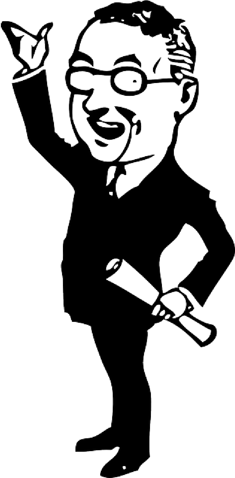 Man, Cartoon, Suit, Business, Businessman - Businessman Clip Art (800x1600), Png Download