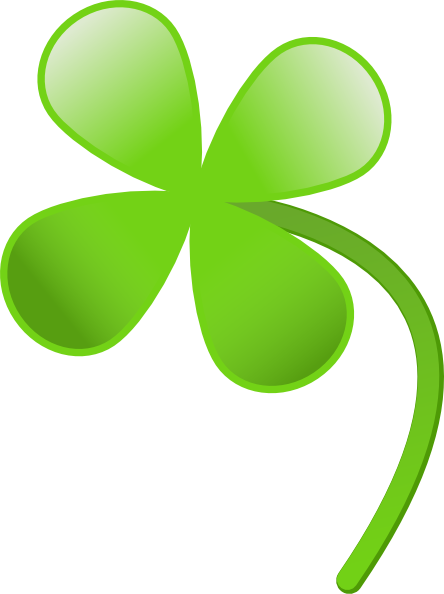 Four Leaves Clover Clip Art - Four Leaf Clovers Transparent (444x594), Png Download