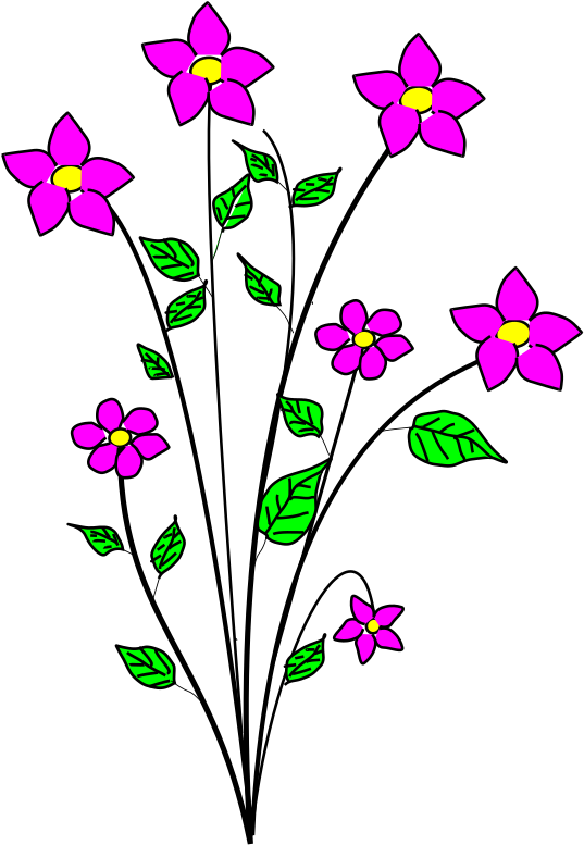 Vector Free Bujung Tonrak Medium Image Png - Flowers Cliparts Free (566x800), Png Download