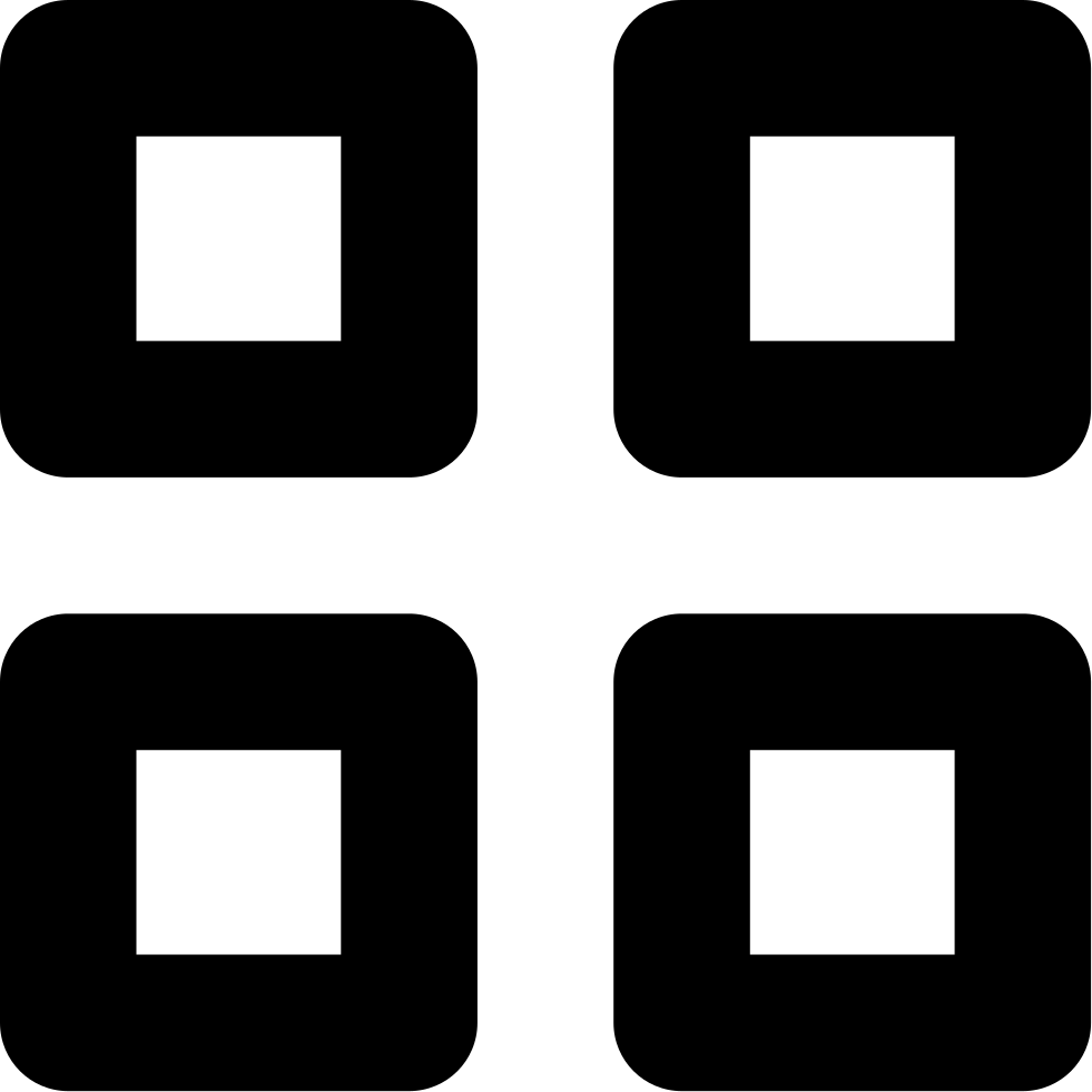 Grid Apps Squares Blocks Comments - Category Icon Png Free (981x981), Png Download