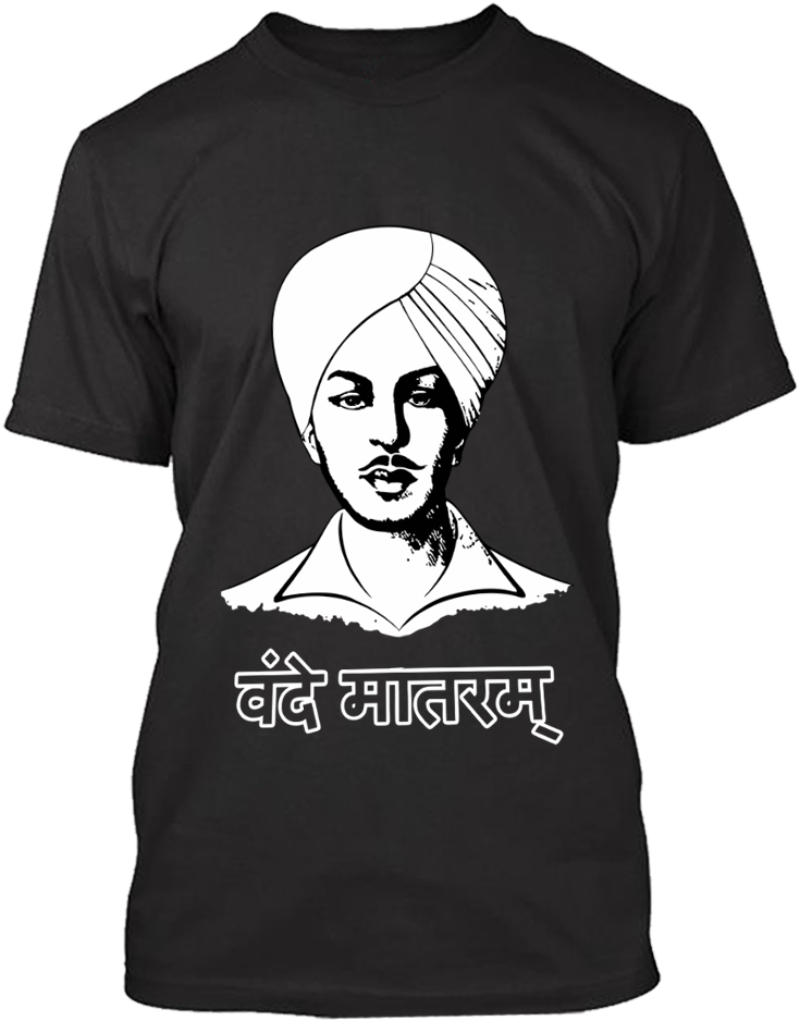 Bhagat Singh Black And White (960x960), Png Download