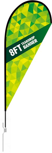 8ft Teardrop Flag With Ground Stake - Banner (800x600), Png Download
