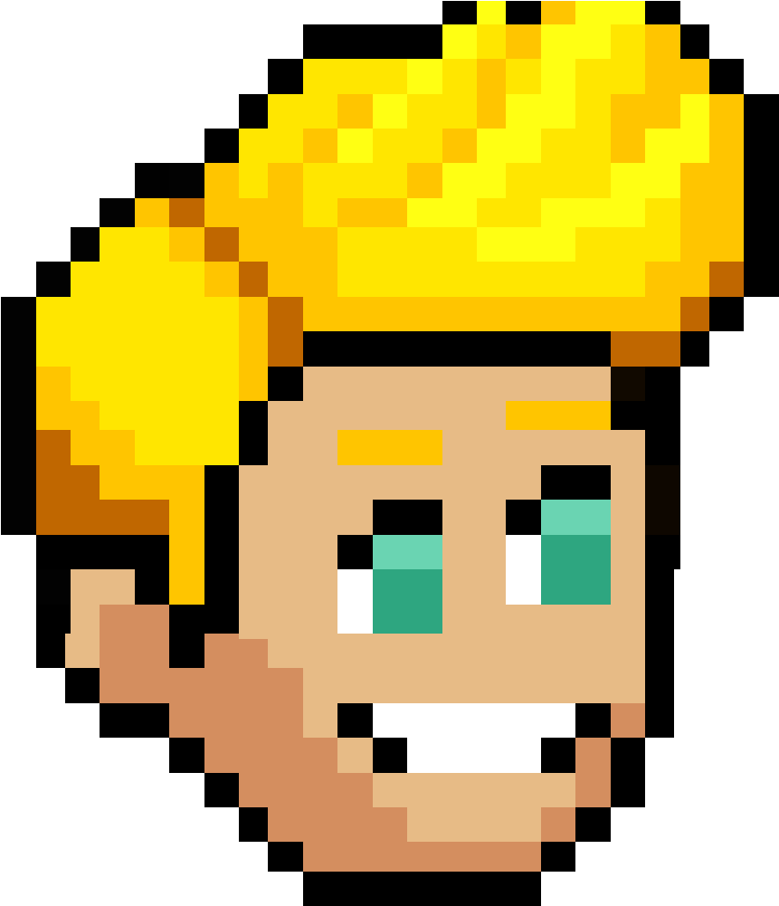Male Blonde Pompadour Hair - Mega Man 8 Bit Ice Man (1000x1000), Png Download
