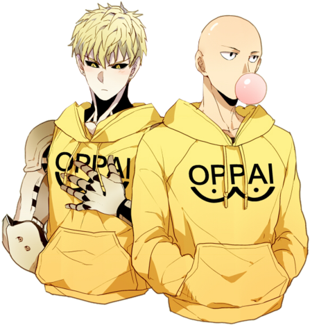 One Punch Man, Saitama, And Genos Image - Anime One Punch Man Png (500x500), Png Download