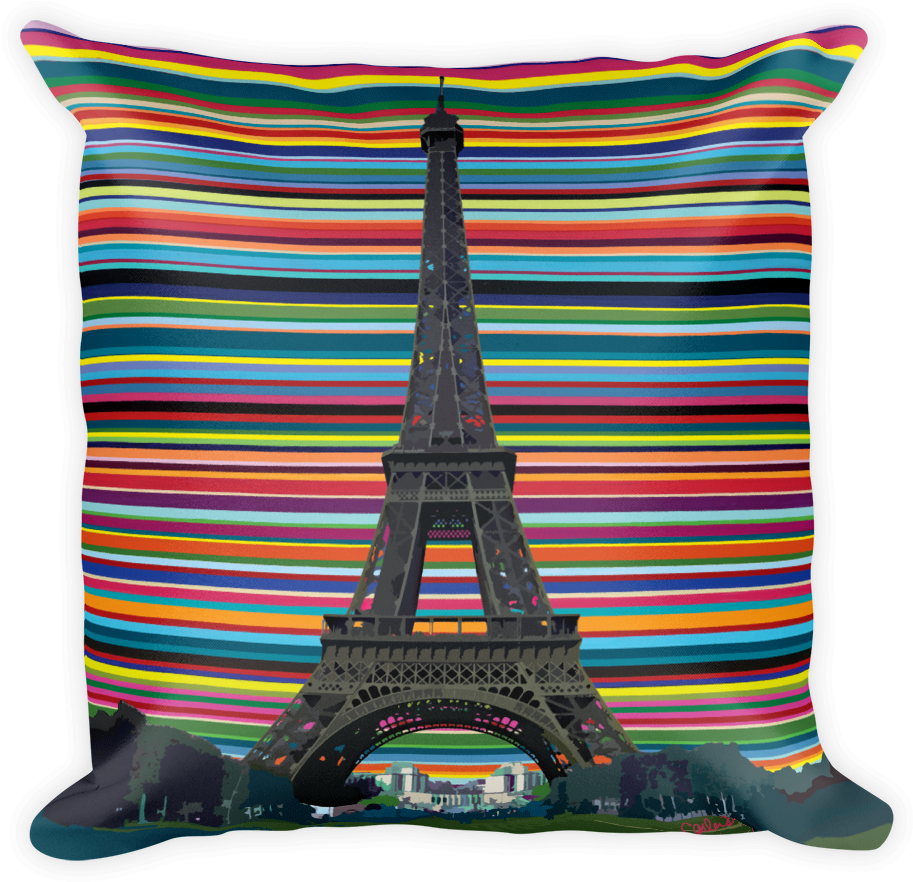 eiffel tower pillow case