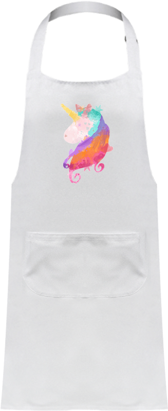 Kids Chef Pocket Apron Watercolor Unicorn By Pinkglitter - Active Tank (690x850), Png Download