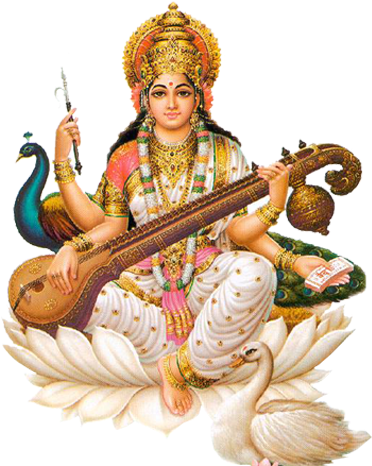 The Best Music Academy In Hill Capital - Saraswati Goddess With Veena (457x467), Png Download