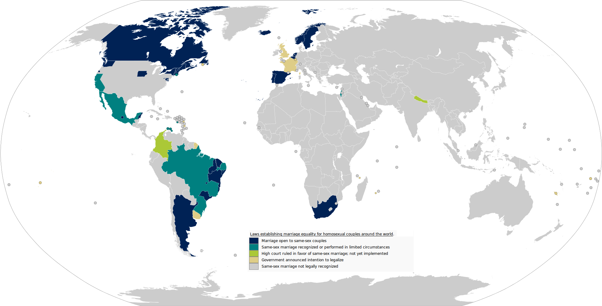 New Worldwide Marriage Equality Map Watch Within Same - World Map Red And Blue (2000x1027), Png Download