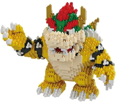 Bowser Png Image - Super Mario Lego (500x500), Png Download