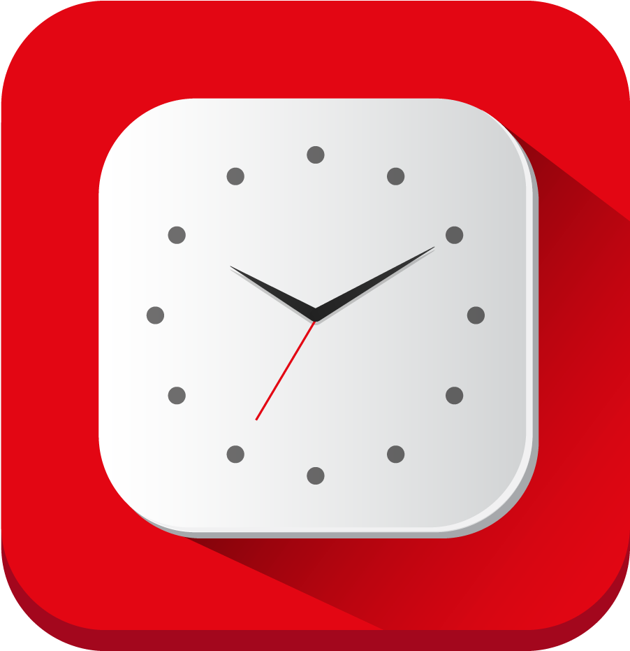 Download Png Ico Icns - Red Clock Icon Png (1024x1024), Png Download