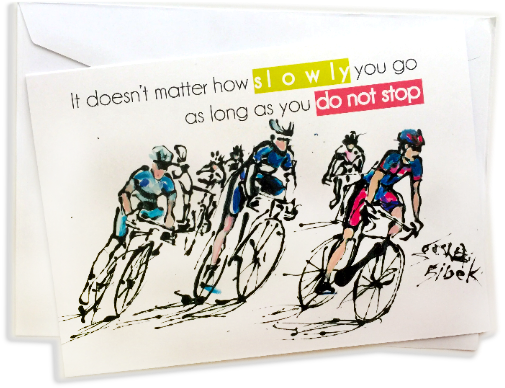 Cycling Life Cards - Determination (540x504), Png Download