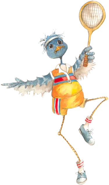 Tennis Guy - Watercolor Painting (375x639), Png Download