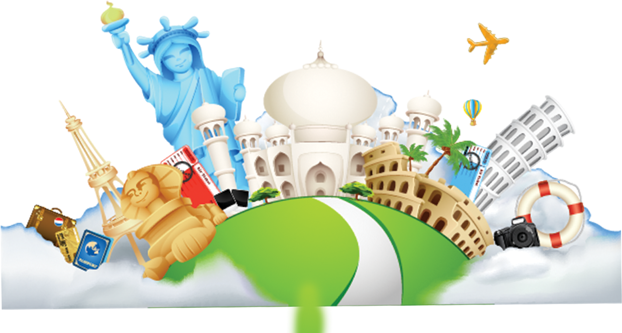 World Travel Agent Cartoon - Imagenes De Viajes Animadas (2362x1181), Png Download
