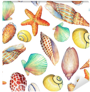 Seamless Pattern With Underwater Life Objects, Isolated - Illustration (400x400), Png Download