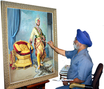 Sobha Singh Artist Paintings (438x360), Png Download