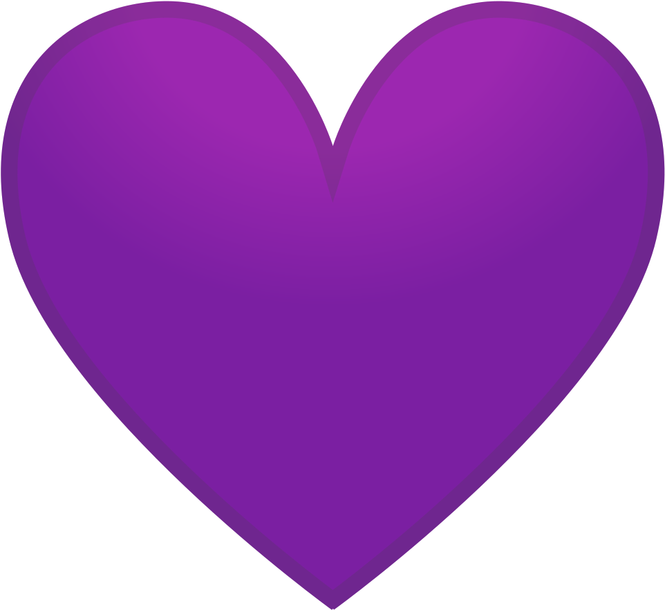 Purple Heart Icon - Purple Heart Emoji (1024x1024), Png Download