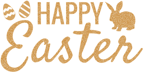 Happy - Glitter Happy Easter (purple Bunny) Beach Towel (500x250), Png Download