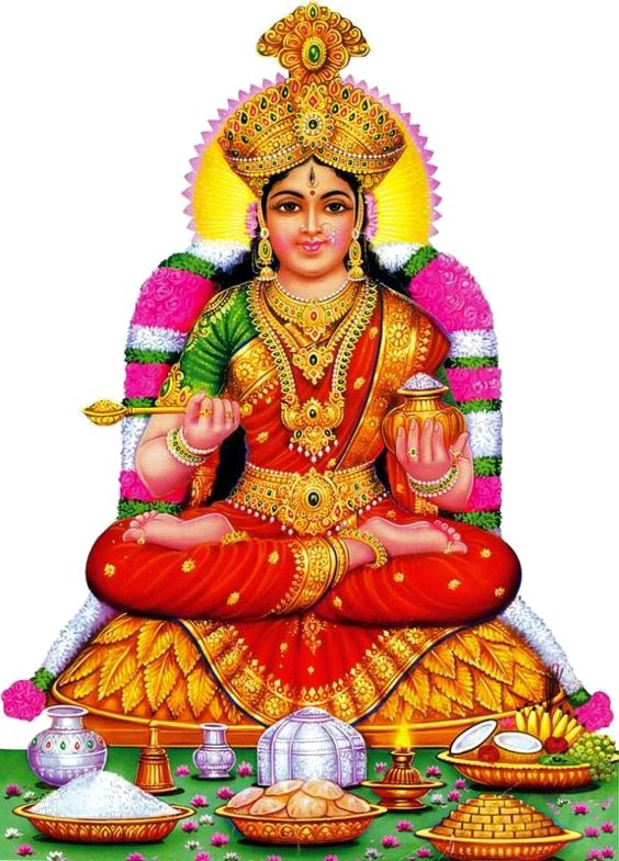Lakshmi Mata Png Transparent Image - Annapurna Devi (564x785), Png Download