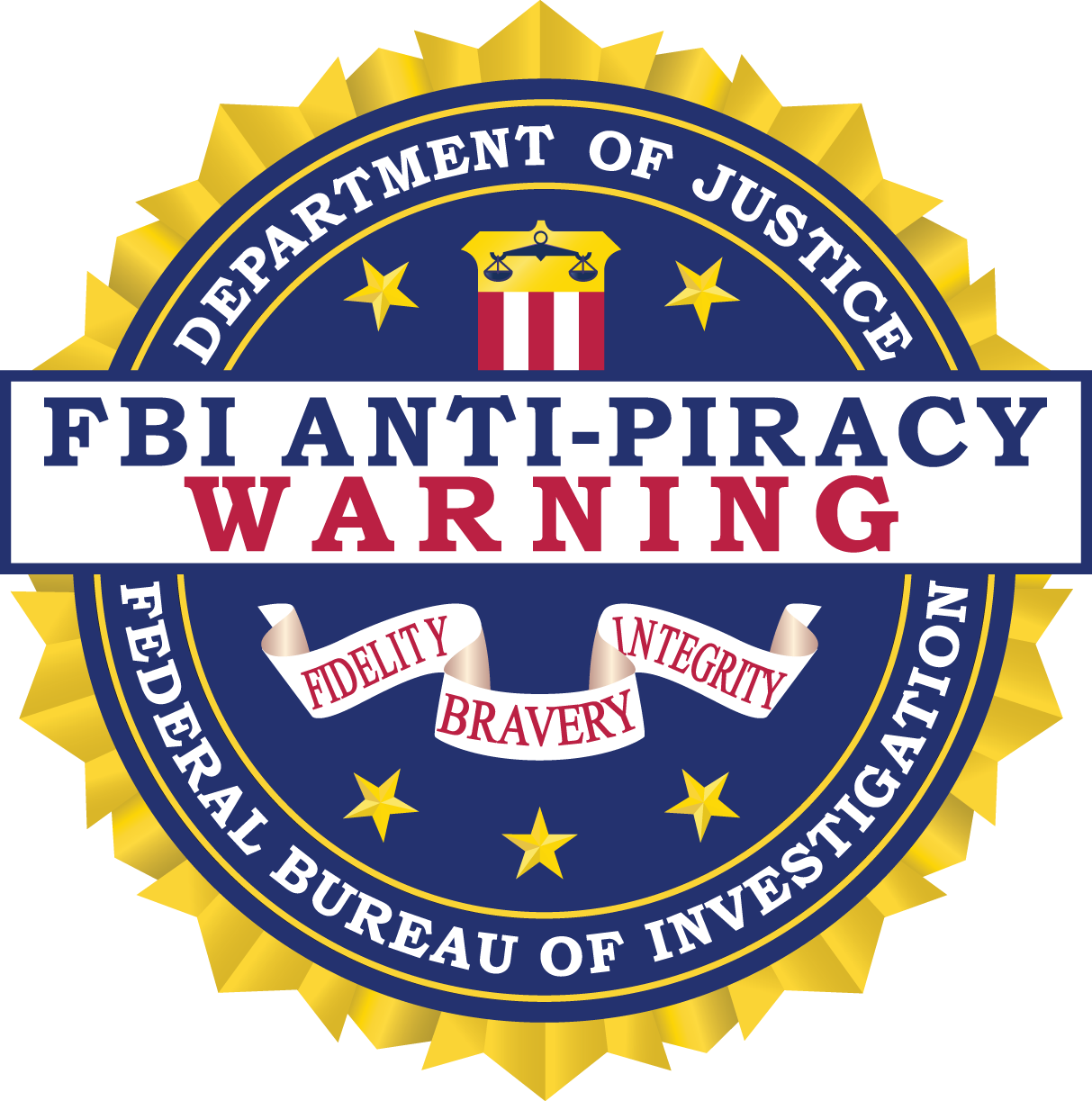 Fbi Anti Piracy Warning Png - Fbi Anti Piracy Logo (1213x1223), Png Download