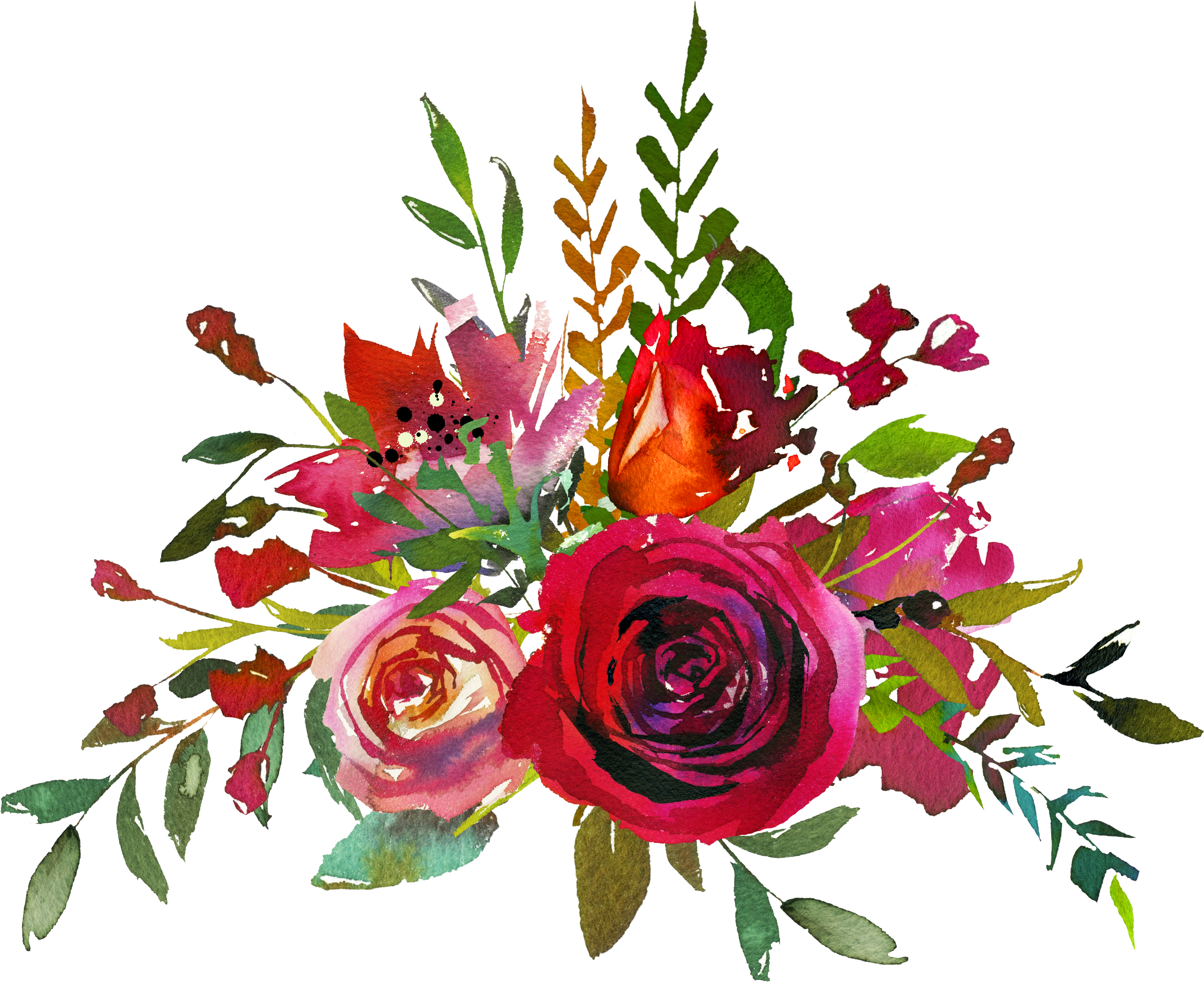 H472a - Romantische Wedding Rosen 12,7 X 17,8 Cm Einladungskarte (4134x3307), Png Download