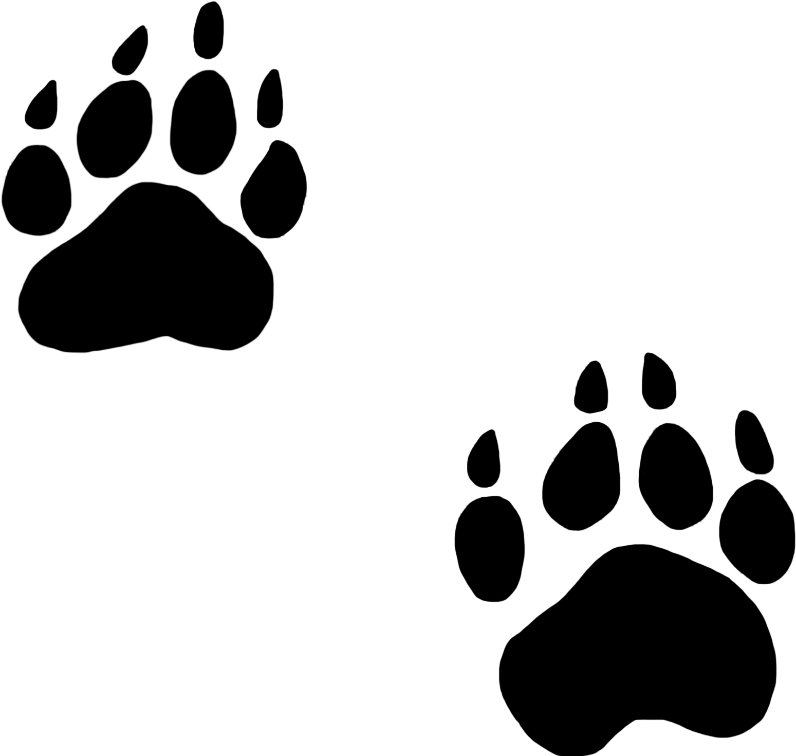 Prints Clipart - Bear Print Clip Art (1654x1476), Png Download